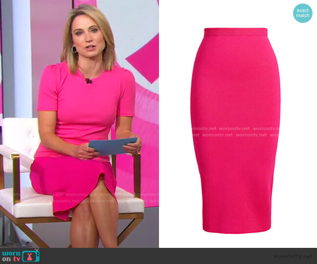 New York & Company Jacqui Sweater Skirt - Eva Mendes Collection worn by Amy Robach on Good Morning America