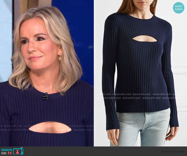 Frame Cutout Ribbed Sweater worn by Dr. Jennifer Ashton on Good Morning America