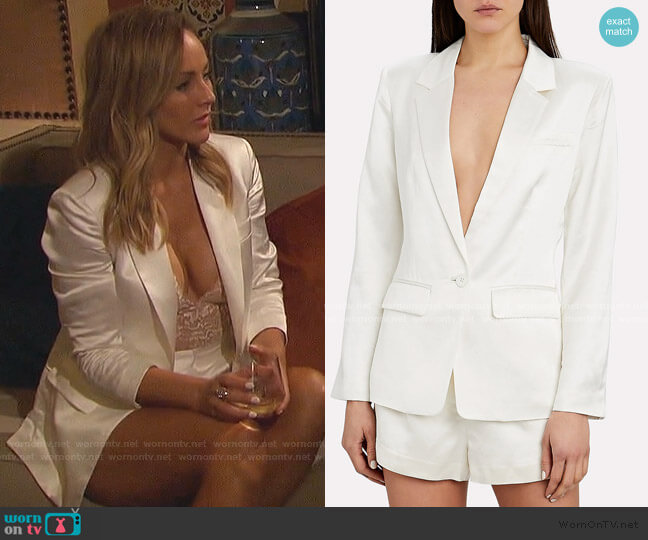 Intermix Catalina Satin Blazer worn by Clare Crawley on The Bachelorette