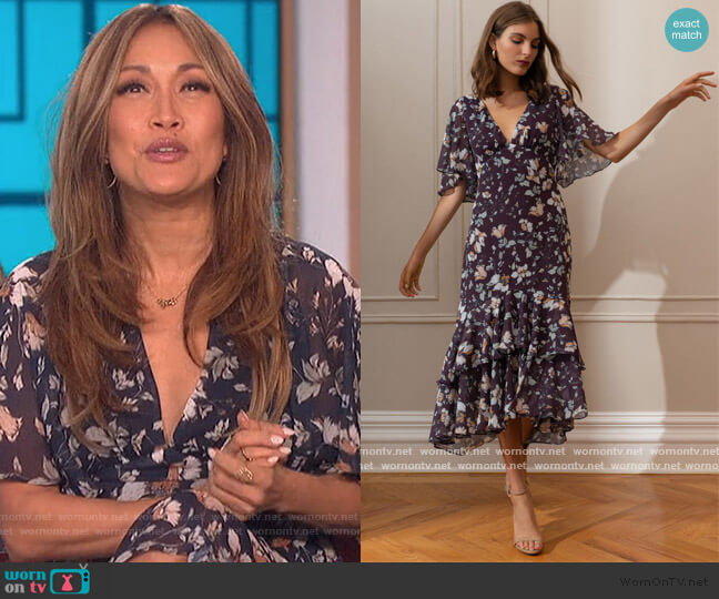 Jenny Yoo Sonia Dress worn by Carrie Inaba on The Talk
