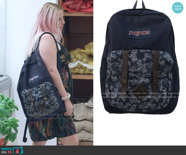 Jansport Floral Print Backpack worn by Britney (Francesca Scorsese) on We Are Who We Are