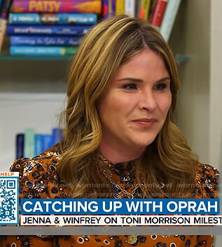 Jenna’s orange floral blouse on Today