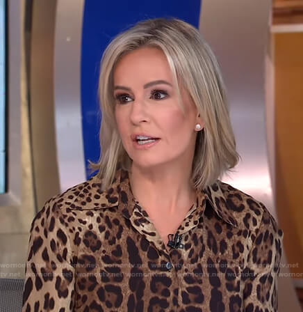 Dr. Jennifer Ashton’s leopard print blouse on Good Morning America