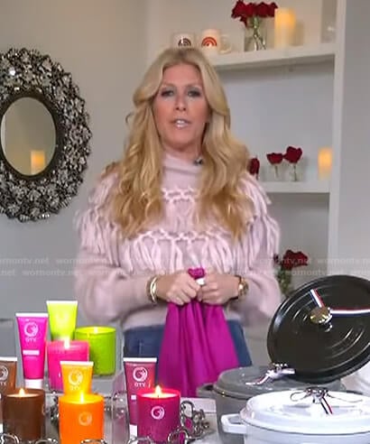 Jill’s pink tassel sweater on Today