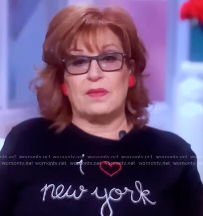 Joy’s Love New York embroidered sweater on The View