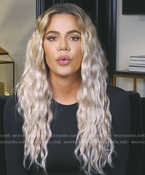 Khloe’s black bodysuit on Keeping Up with the Kardashians