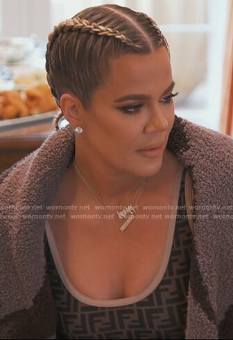 Khloe’s Fendi logo swimsuit on Keeping Up with the Kardashians