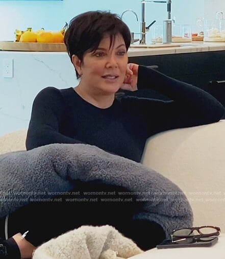 Kris’s black bodysuit on Keeping Up with the Kardashians