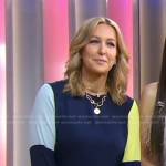 Lara’s navy colorblock top on Good Morning America
