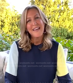 Lara’s navy colorblock top on Good Morning America