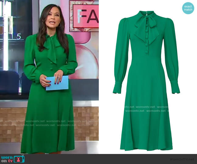 L.K. Bennett Mortimer Dress worn by Eva Pilgrim on Good Morning America