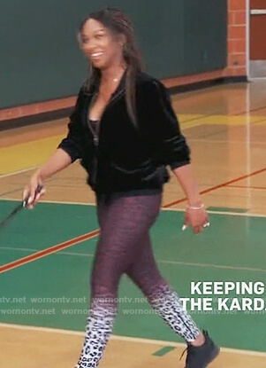 Malika’s leopard ombre leggings on Keeping Up with the Kardashians