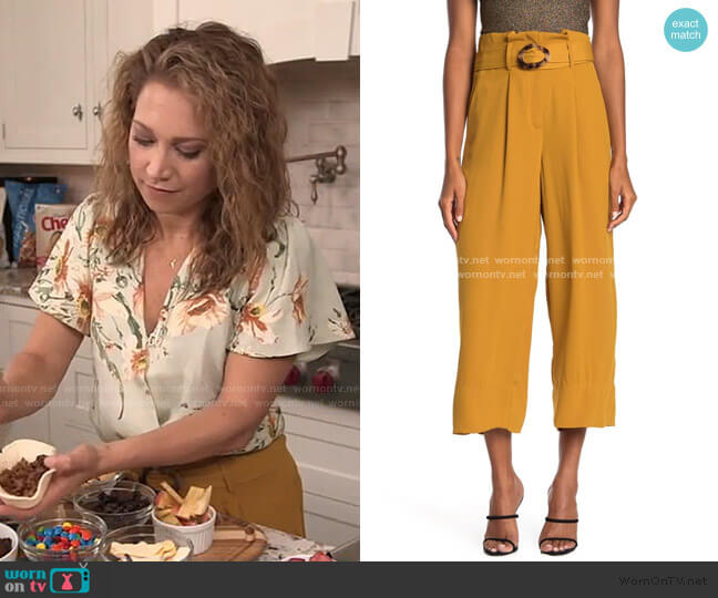 Moon River Belted Wide Leg Pants worn by Ginger Zee on Good Morning America
