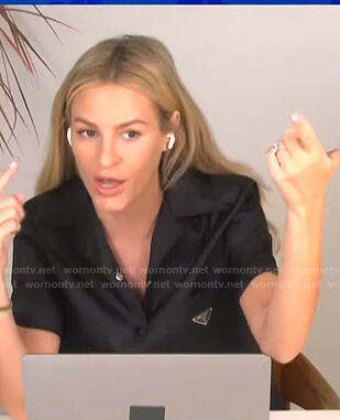 Morgan’s black short sleeve shirtdress on E! News Daily Pop