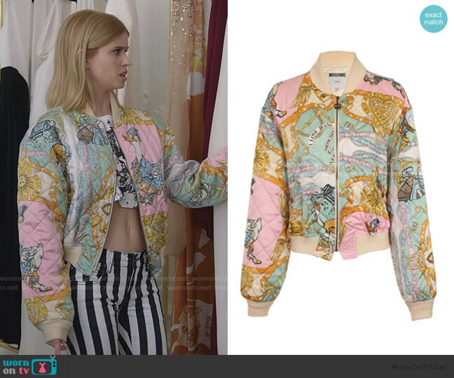 Moschino Print Bomber Jacket
