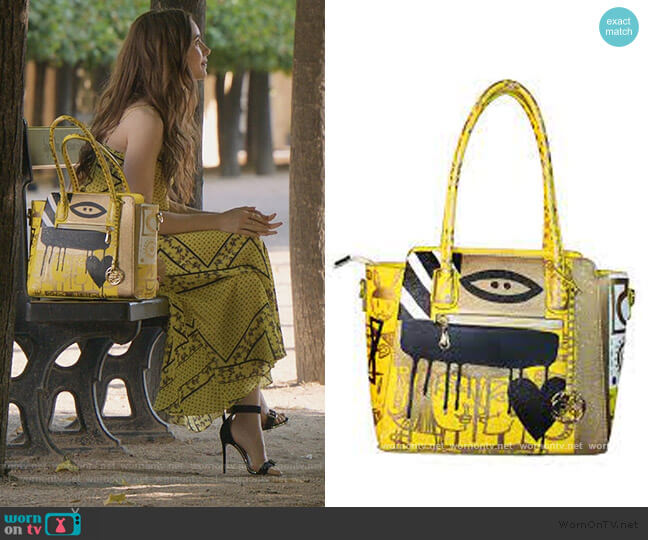 Patricia Field Canary Bag worn by Emily Cooper (Lily Collins) on Emily in Paris