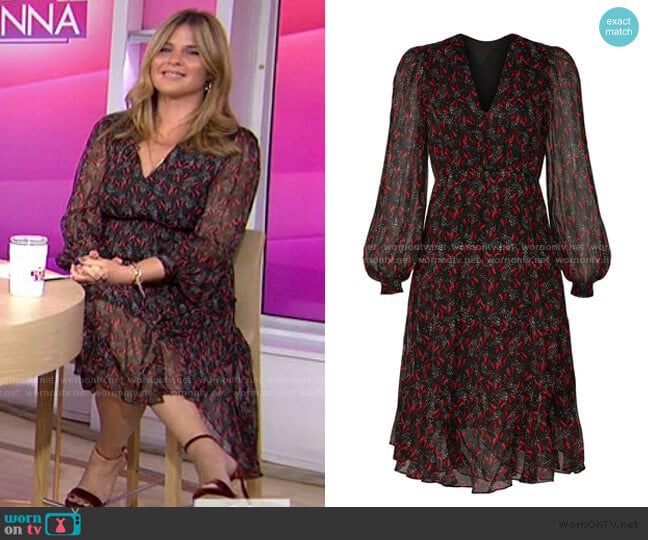 Pinko Floral Print Dress worn by Jenna Bush Hager on Today