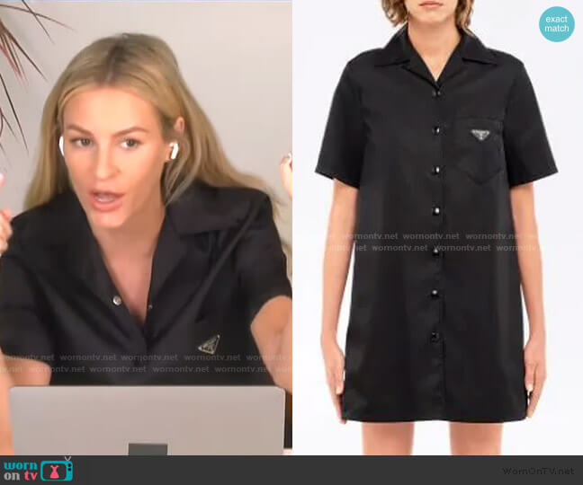 Prada Logo Shirt Dress worn by Morgan Stewart on E! News