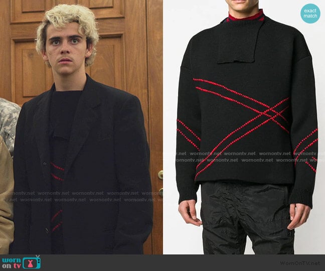 Raf Simons Deconstructed Jumper worn by Fraser Wilson (Jack Dylan Grazer) on We Are Who We Are