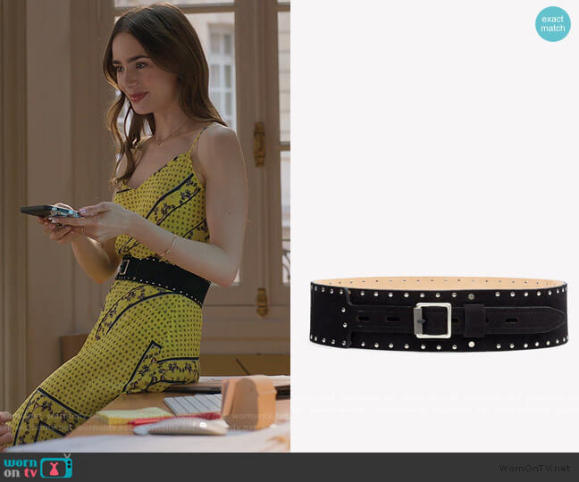 Rag and Bone Field Waist Belt worn by Emily Cooper (Lily Collins) on Emily in Paris