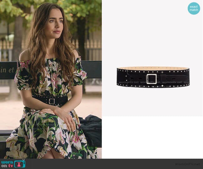 Rag & Bone Field Waist Belt worn by Emily Cooper (Lily Collins) on Emily in Paris