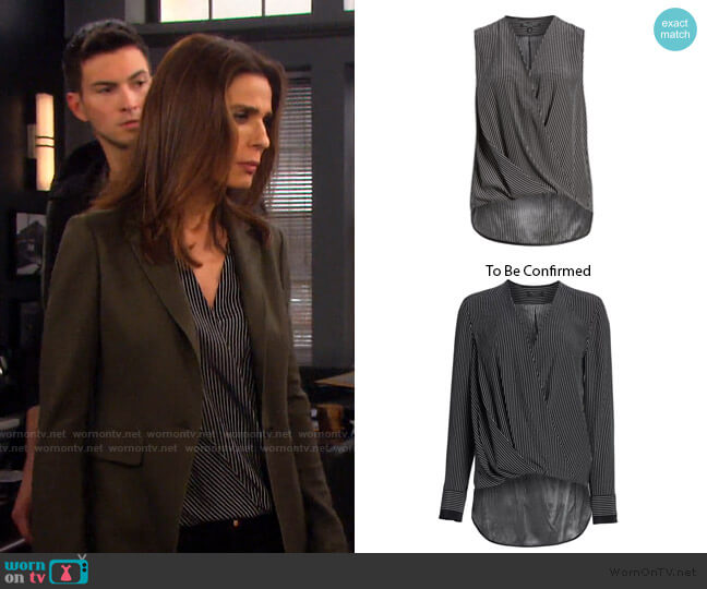 Rag & Bone Victor Blouse worn by Hope Williams (Kristian Alfonso) on Days of our Lives