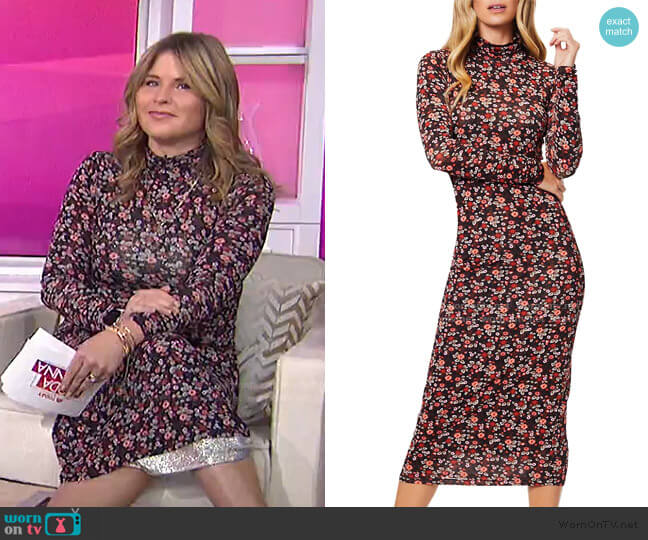 Ramy Brook Heidi Printed Bodycon Dress worn by Jenna Bush Hager on Today