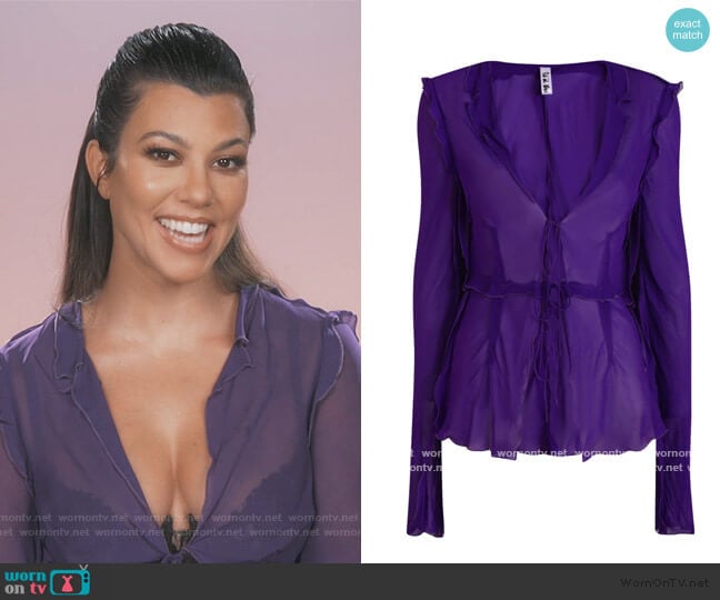 Rat and Boa Aphrodite Blouse worn by Kourtney Kardashian on Keeping Up with the Kardashians