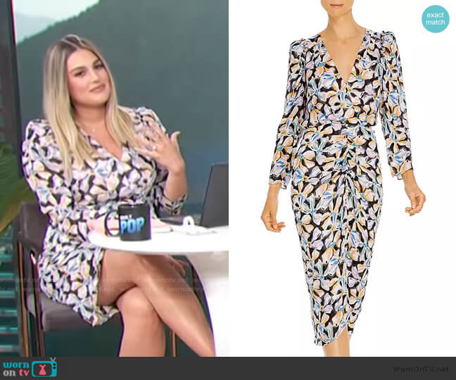 Rebecca Taylor Bow Fleur Silk Blend Dress worn by Carissa Loethen Culiner on E! News