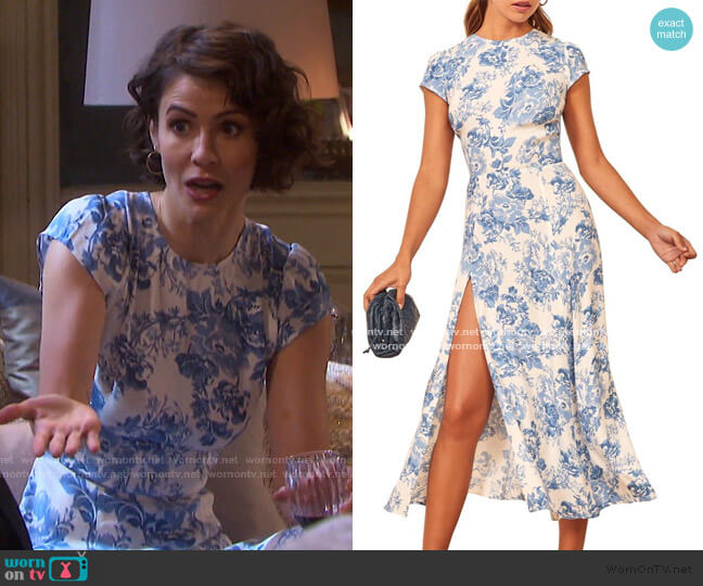 Reformation Gavin Dress worn by Sarah Horton (Linsey Godfrey) on Days of our Lives
