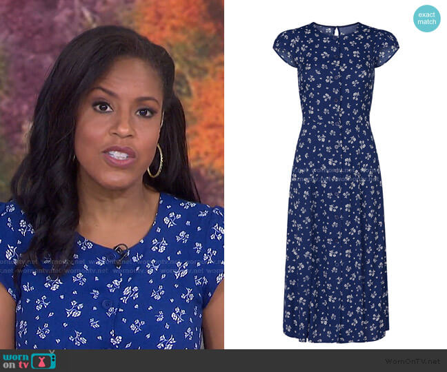Reformation Maison Fauna Dress worn by Sheinelle Jones on Today
