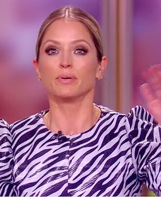 Sara’s metallic zebra stripe dress on The View