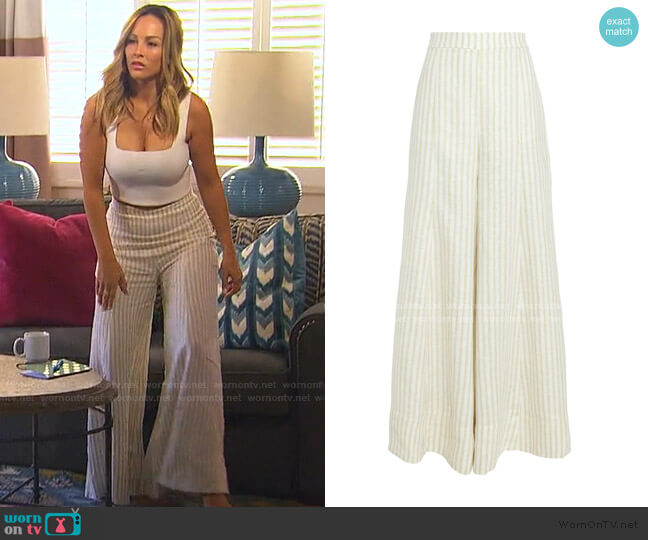 Shona Joy Kennedy Linen Palazzo Pants worn by Clare Crawley on The Bachelorette