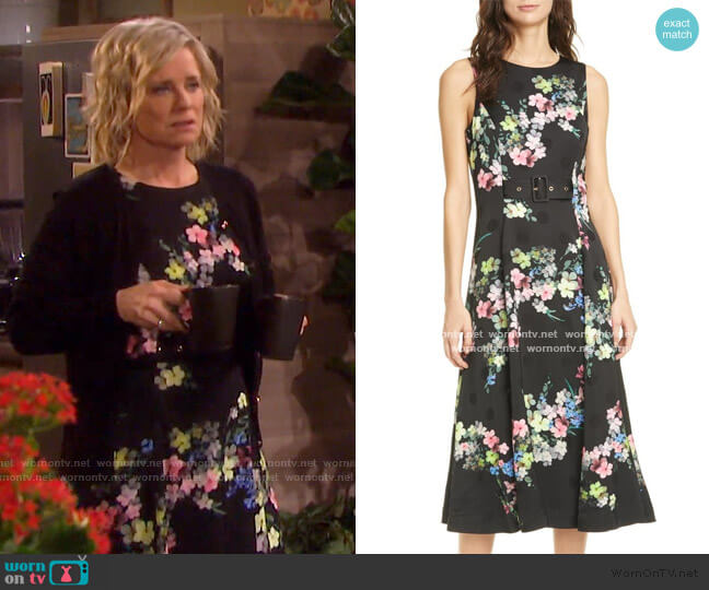 Ted Baker Camylle Pergola Midi Dress worn by Kayla Brady (Mary Beth Evans) on Days of our Lives