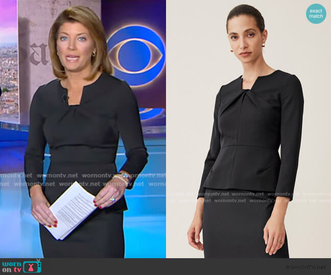 The Fold Belmore Top worn by Norah O'Donnell on CBS Evening News