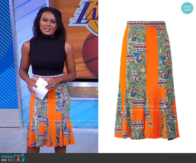 Tory Burch Jada Skirt worn by Janai Norman on Good Morning America