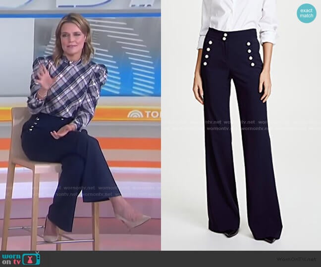 Veronica Beard Adley Pants worn by Savannah Guthrie on Today