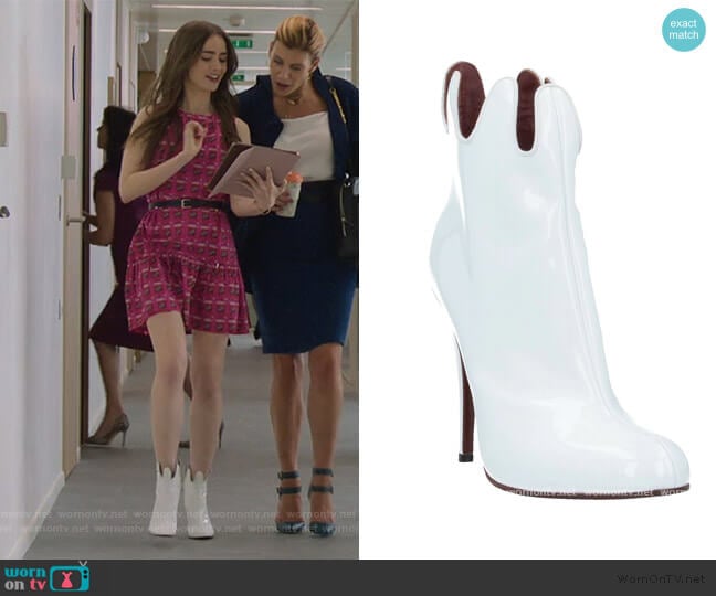 Vivienne Westwood Freed Boots worn by Emily Cooper (Lily Collins) on Emily in Paris