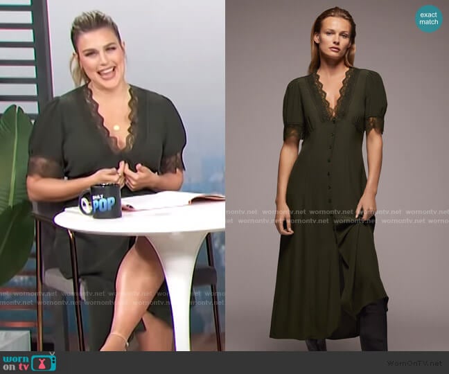 Zara Lace Midi Dress worn by Carissa Loethen Culiner on E! News