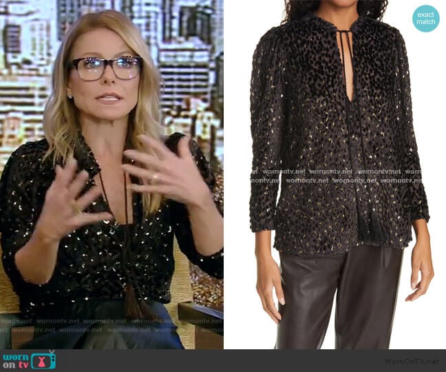 A.L.C. Ophelia Top worn by Kelly Ripa on Live with Kelly and Mark