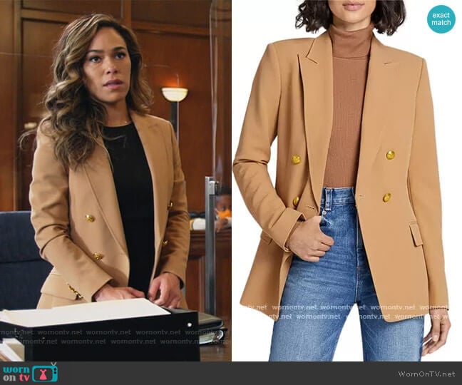 A.L.C. Sedgwick II Double-Breasted Blazer worn by Emily Lopez (Jessica Camacho) on All Rise