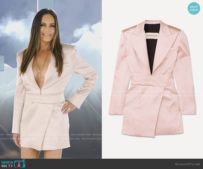 Alexandre Vauthier Satin Mini Dress worn by Meredith Marks on The Real Housewives of Salt Lake City