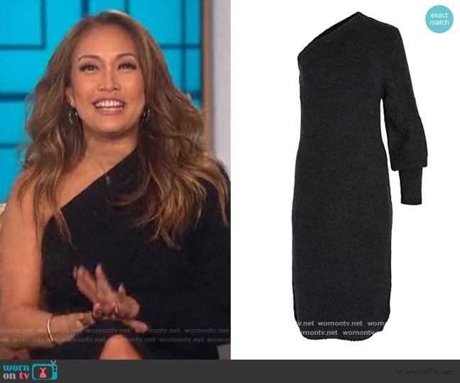 Aje Motocyclette One Shoulder Dress worn by Carrie Inaba on The Talk