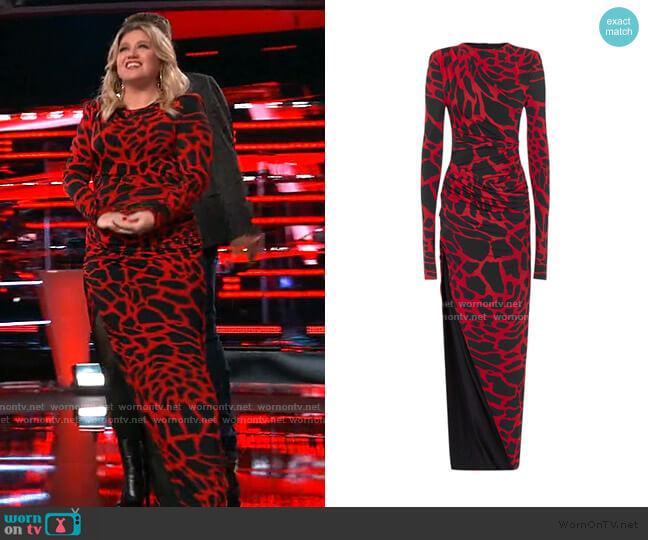 Alexandre Vauthier Long Dress worn by Kelly Clarkson on The Voice