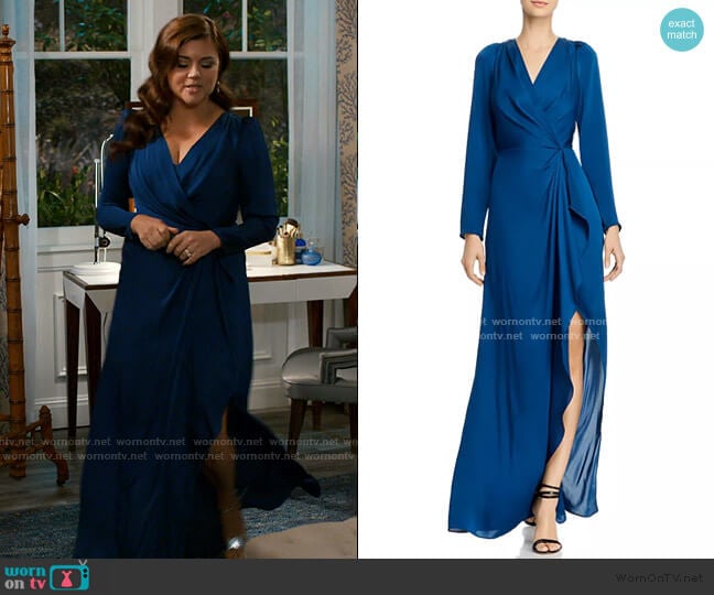 Bcbgmaxazria Faux-Wrap Gown