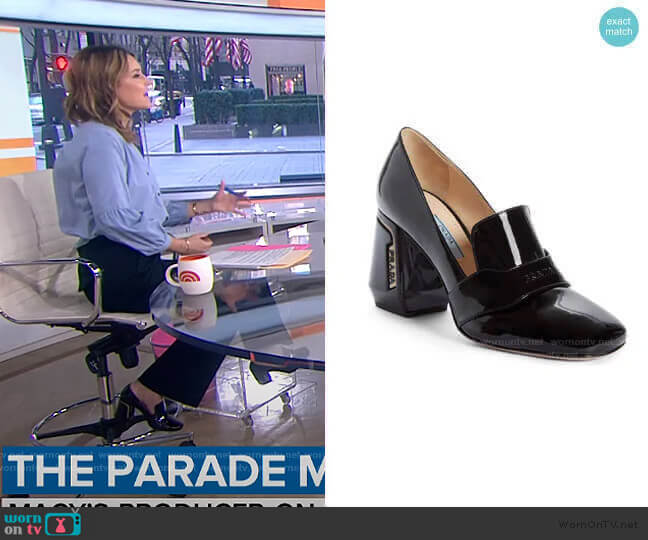 Prada Block Heel Loafer Pump worn by Savannah Guthrie on Today