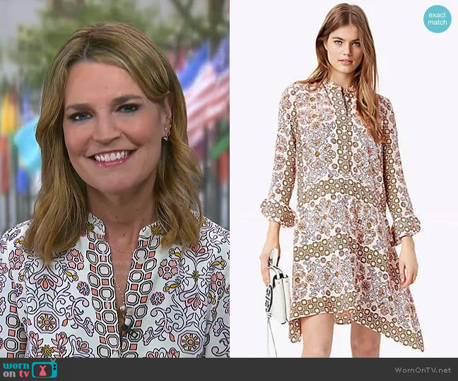 Tory Burch Celeste Dress worn by Savannah Guthrie on Today