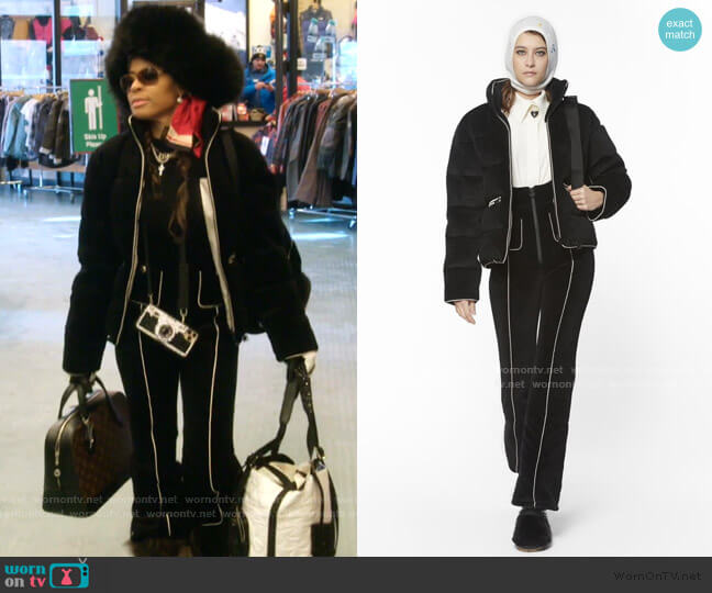 Chanel Black Velvet Blouson - 2018 Coco Neige Collection worn by Mary Cosby on The Real Housewives of Salt Lake City