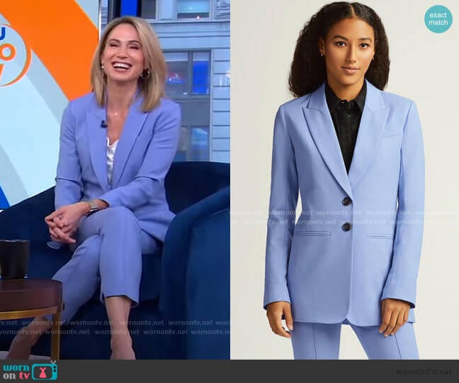 Argent Classic Blazer worn by Amy Robach on Good Morning America