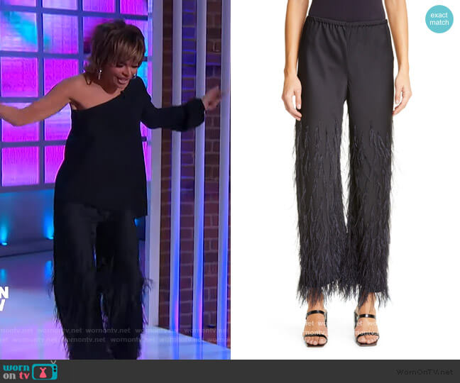 Cult Gaia Karis Feather Trim Pants